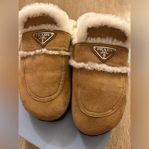 Prada Shearling Slippers